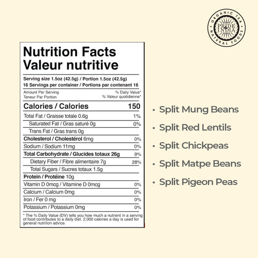 Indian Bean & Lentil Superfood - Five Delicious Panchratna Dal Mixed Jar-1