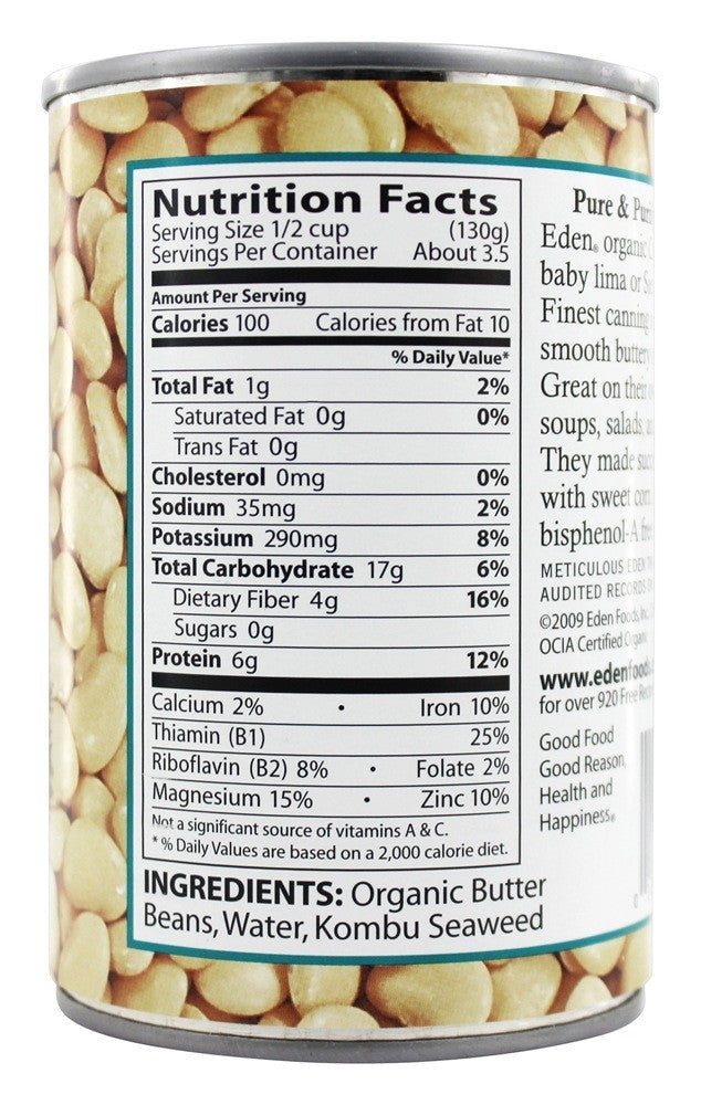 Eden Foods Butter Lima Beans (12x15 Oz)-1