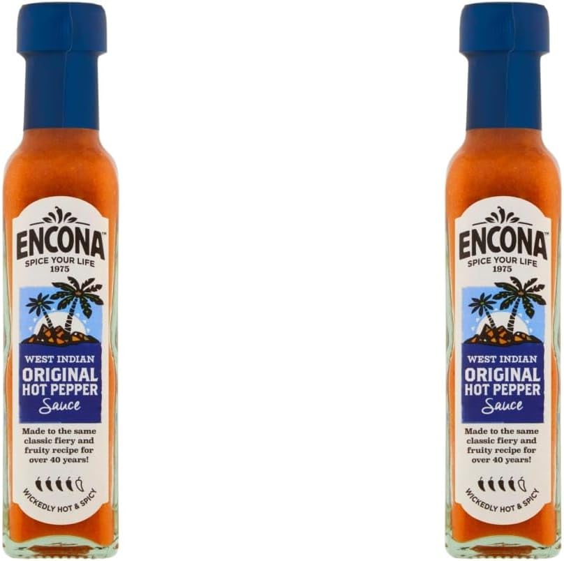 Aayns Encona West Indian Original Hot Pepper Sauce, 142 ml, Pack of 2