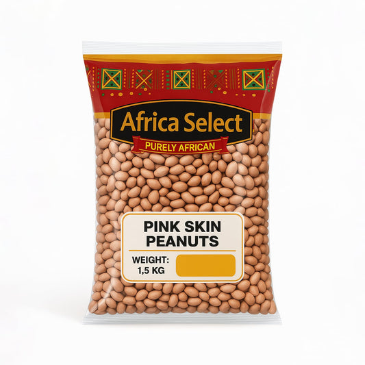Africa Select Pink Skin Peanuts 1.5kg | Premium Raw Peanuts with Skin for Snacking, Roasting & Cooking
