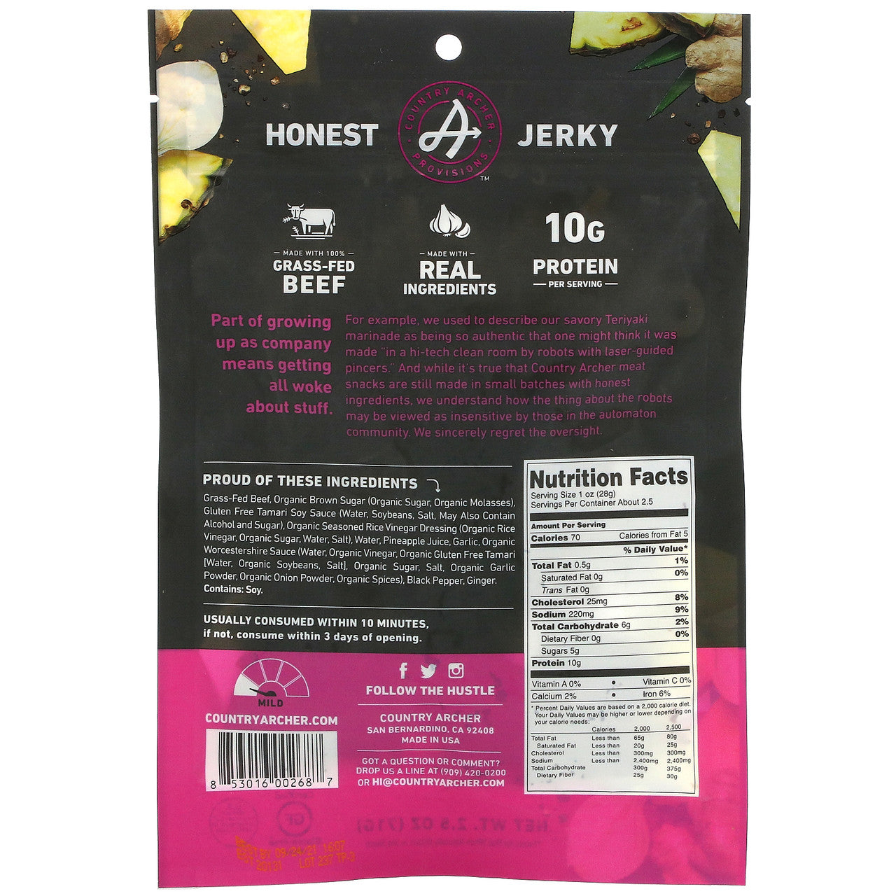 CTYARC JRKY TERIYKI BEEF ( 12 X 2.5 OZ )-1