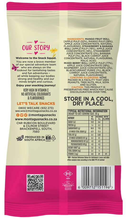 Montagu: Snack Squad Snack Squad Mini Fruit Rolls – Assorted-1
