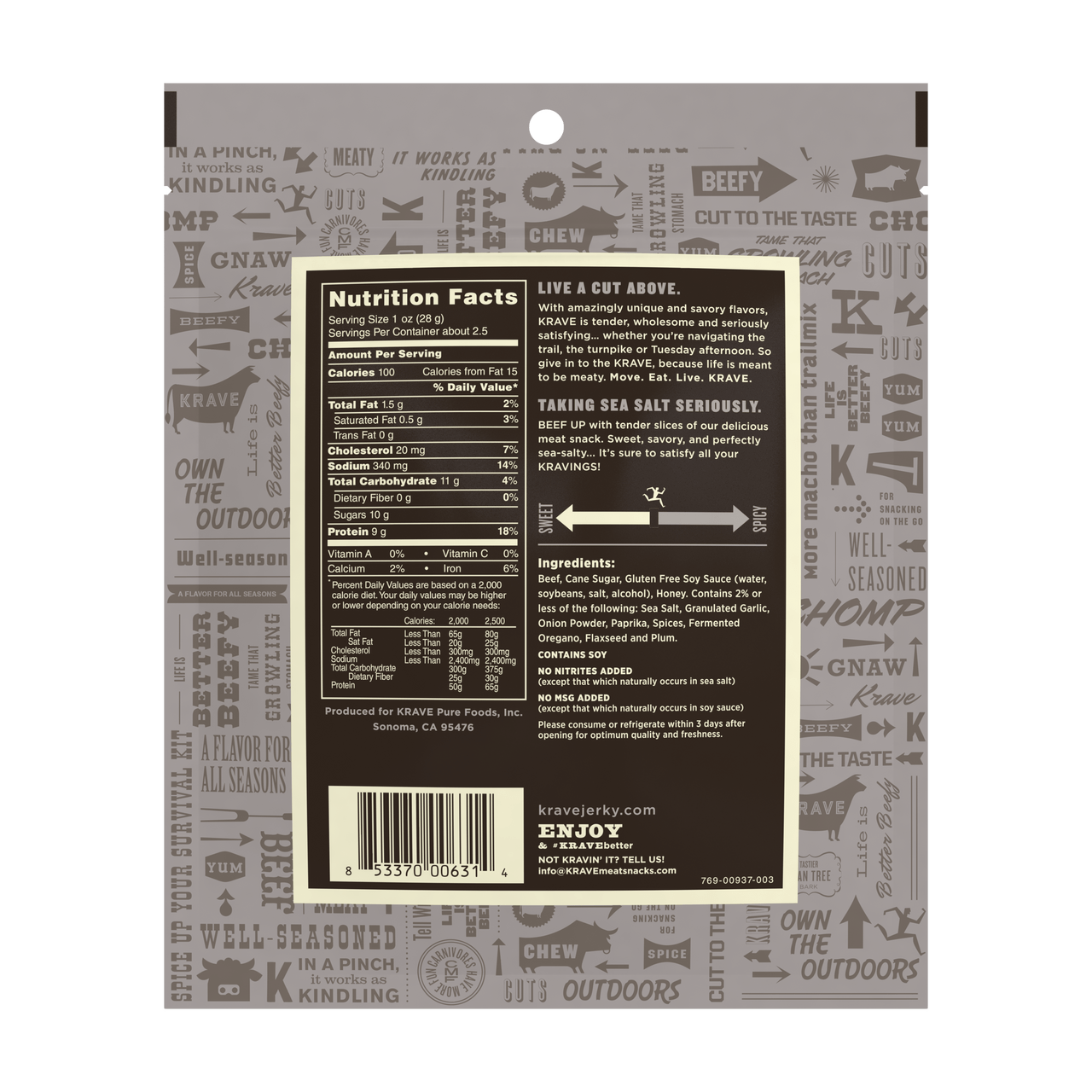 KRAVE BEEF JRKY SEA SALT ( 8 X 2.7 OZ )-3