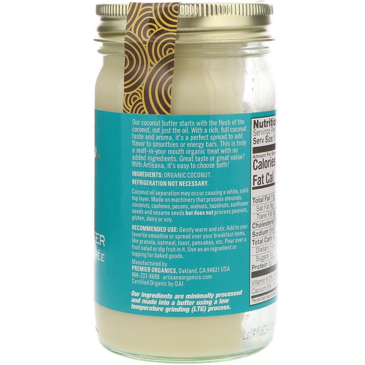 OG2 ART RAW COCONUT BTR ( 6 X 14 OZ )-2