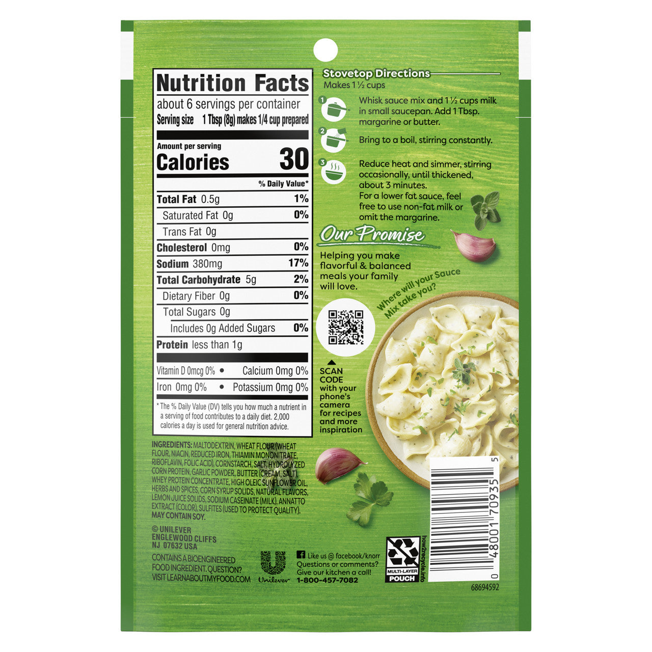 Knorr Pasta Sauces Garlic Herb Sauce Mix (12x1.6Oz)-7