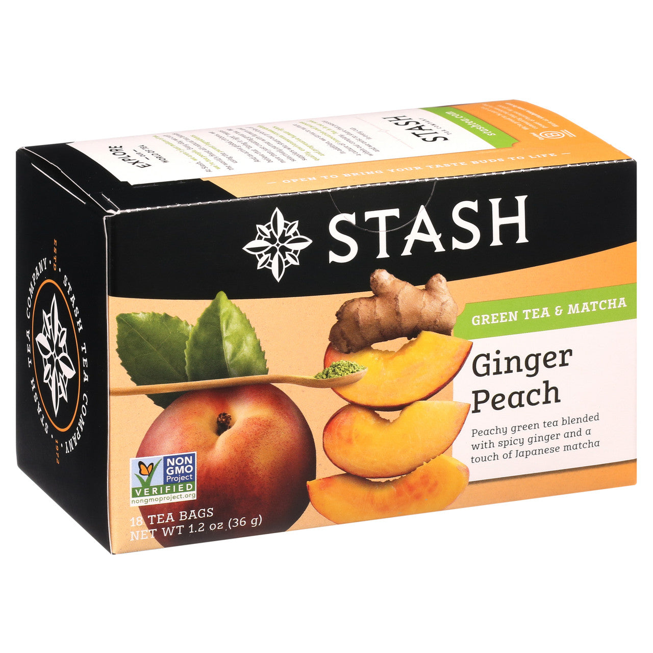 Stash Tea Ginger Peach Green Tea (6x18 Bag)-6
