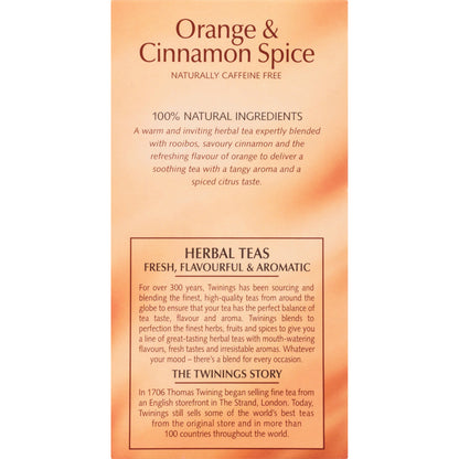 Twinings Orange & Cinnamon Spice Tea (6x20 Bag)-4