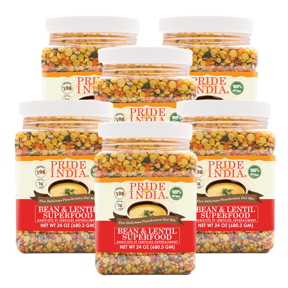 Indian Bean & Lentil Superfood - Five Delicious Panchratna Dal Mixed Jar-3