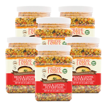 Indian Bean & Lentil Superfood - Five Delicious Panchratna Dal Mixed Jar-3
