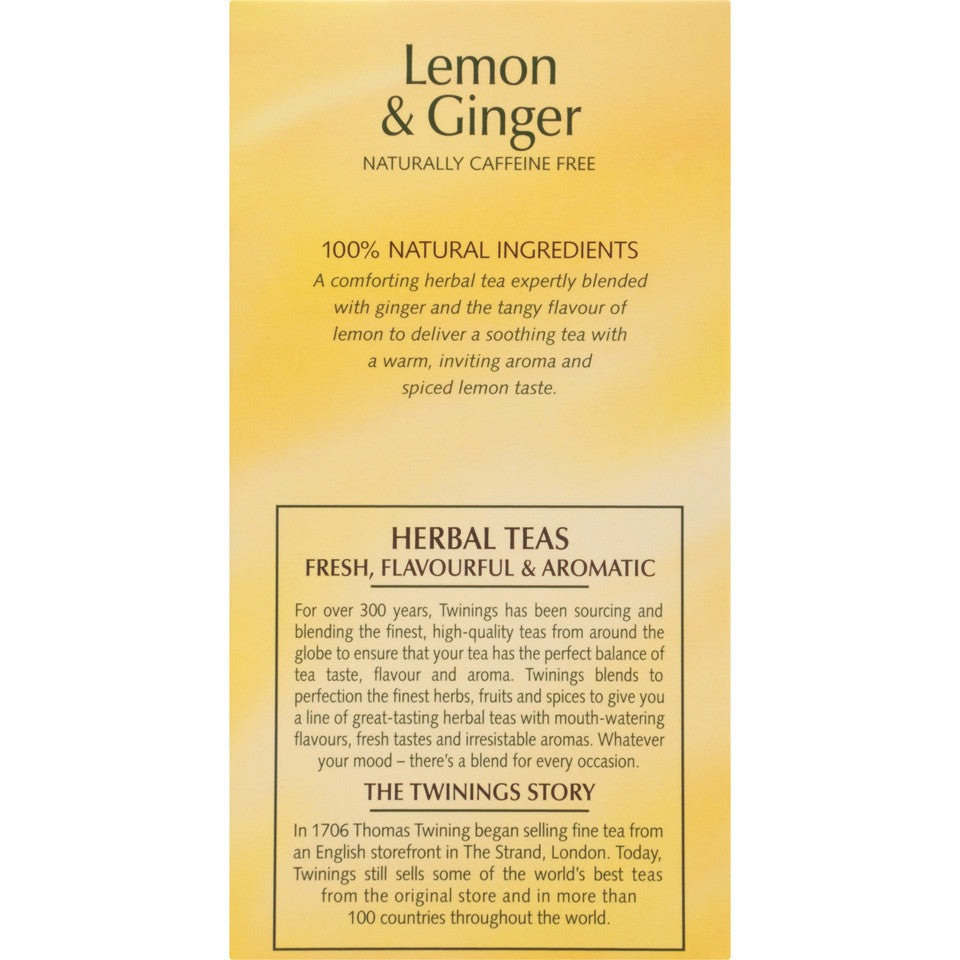 Twinings Lemon & Ginger Tea (6x20 Bag)-5