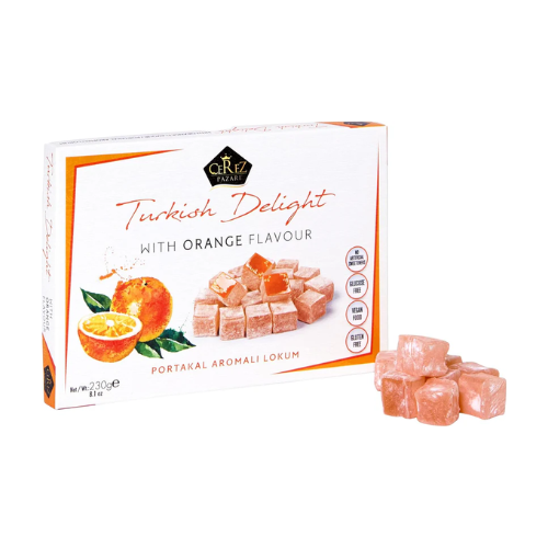 Turkish Delight White Box Orange Flavour 230g-0