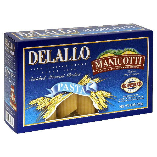 Delallo Pasta Manicotti (12x8 OZ)-0