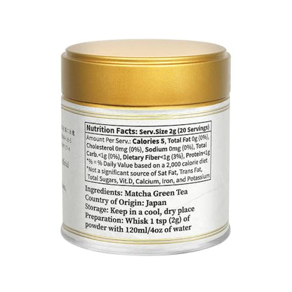 YEDOENSIS Pure Ceremonial Matcha "Somei-Yoshino" - Japanese Green Tea Ceremonial Matcha Powder, Vegan, Gluten-Free (40g)