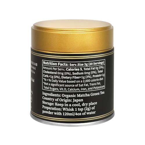 YEDOENSIS Pure Ceremonial Matcha "Somei-Yoshino" - Japanese Green Tea Ceremonial Matcha Powder, Vegan, Gluten-Free (40g)