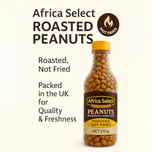 Africa Select Roasted Peanuts Big Bottle 510g x 3 | Premium Crunchy Peanuts | Multipack