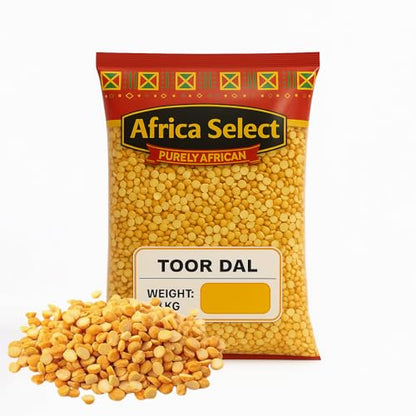 Africa Select Toor Dal 3kg | Premium Split Pigeon Peas for Curries, Stews & Soups | Family-Size Resealable Pack