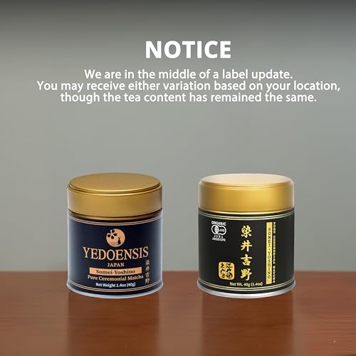 YEDOENSIS Pure Ceremonial Matcha "Somei-Yoshino" - Japanese Green Tea Ceremonial Matcha Powder, Vegan, Gluten-Free (40g)