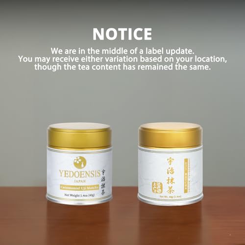 YEDOENSIS Pure Ceremonial Matcha "Somei-Yoshino" - Japanese Green Tea Ceremonial Matcha Powder, Vegan, Gluten-Free (40g)