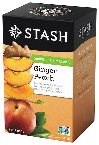 Stash Tea Ginger Peach Green Tea (6x18 Bag)-0