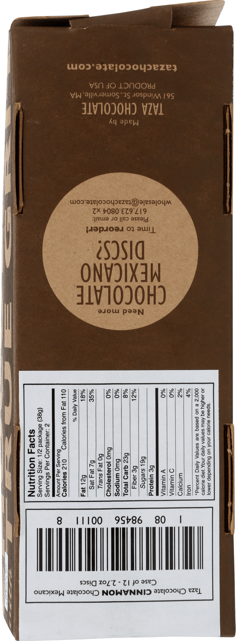 Taza Chocolate Cinnamon (12x2.7 OZ)-1