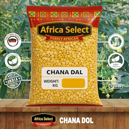 Africa Select Chana Dal 1.5kg | Premium Split Chickpeas for Curries, Stews & Snacks | High Protein & Fibre
