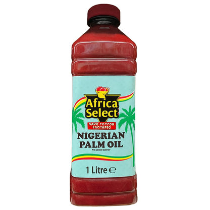 Africa Select Nigerian Palm Oil 1L - Papa’s Choice, No Added Colour, Rich Red Oil for African Recipes