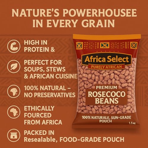 Africa Select Rosecoco Beans 1.5kg | Premium Speckled Beans for Stews, Soups & Salads