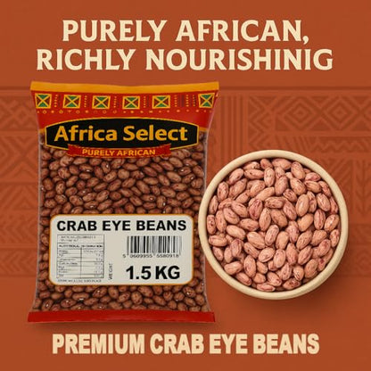 Africa Select Crab Eye Beans 3kg | Premium Borlotti Beans for Soups, Stews & Salads | Family Pack