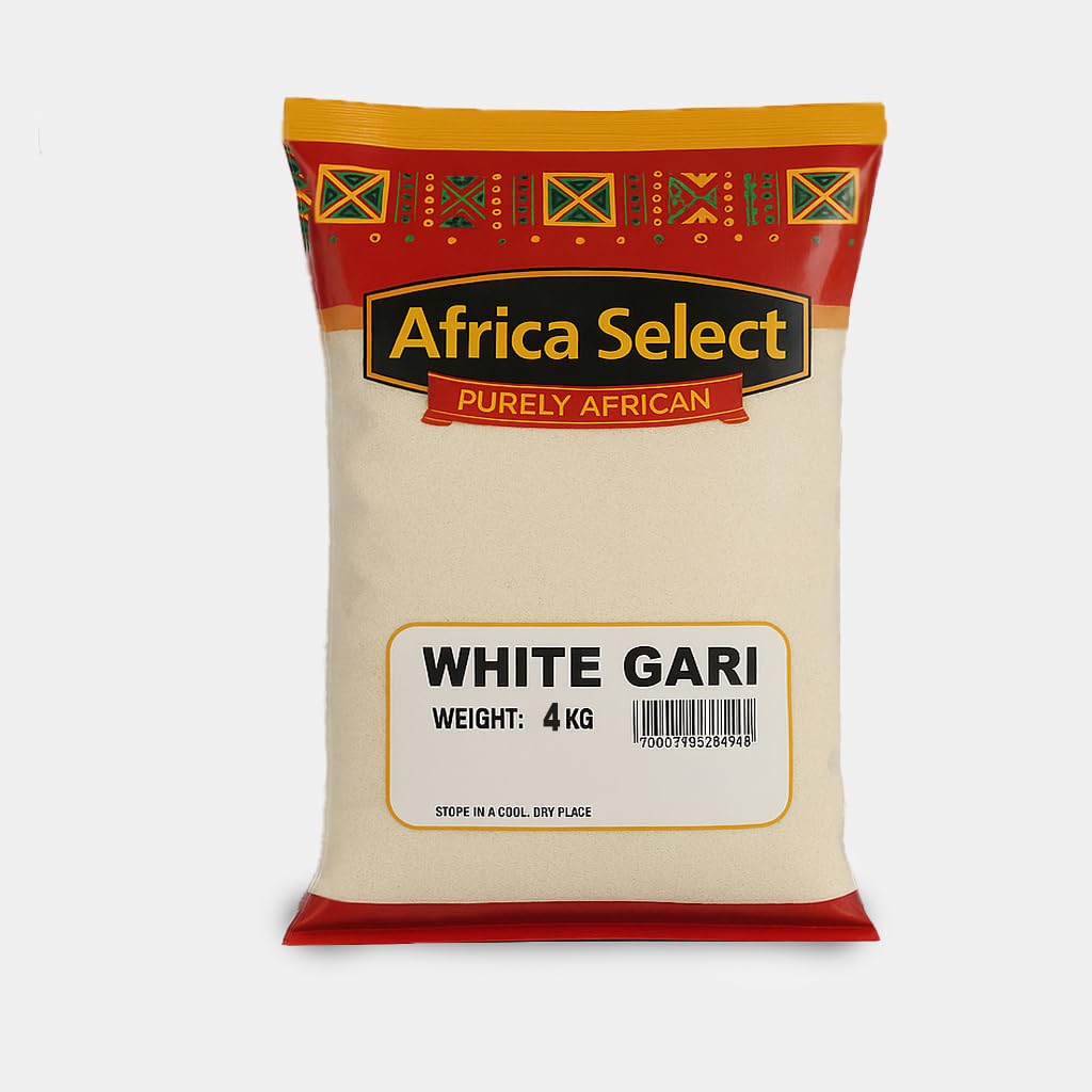 Africa Select White Gari 1.5kg | Premium Fermented Cassava Granules for Eba, Fufu & African Cuisine
