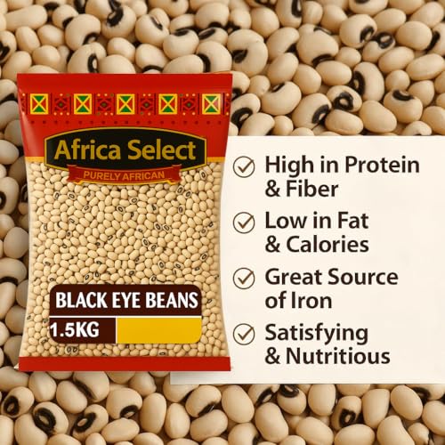 Africa Select Black Eye Beans 1.5kg | Premium Quality Beans for Stews, Soups & Salads