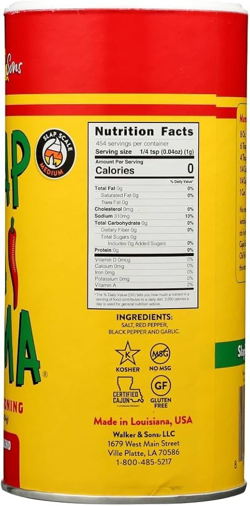 Original Blend Cajun Seasoning, Larger 16oz, Slap Ya Mama