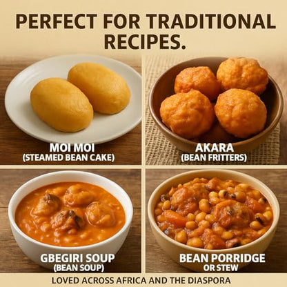 Africa Select Peeled Beans 4kg | Premium Nigerian Peeled Brown Beans for Akara, Moi Moi & Stews | Family Pack