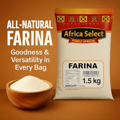 Africa Select Farina 1.5kg | Premium Potato Starch Cereal | Versatile for Traditional Porridge, Baking & Smooth Thickening | Authentic African Ingredient