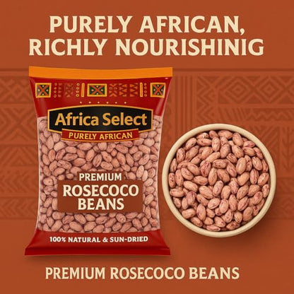 Africa Select Rosecoco Beans 1.5kg | Premium Speckled Beans for Stews, Soups & Salads