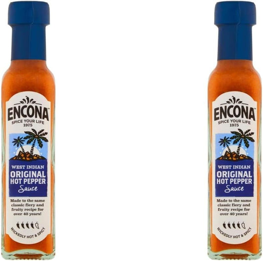 Aayns Encona West Indian Original Hot Pepper Sauce, 142 ml, Pack of 2