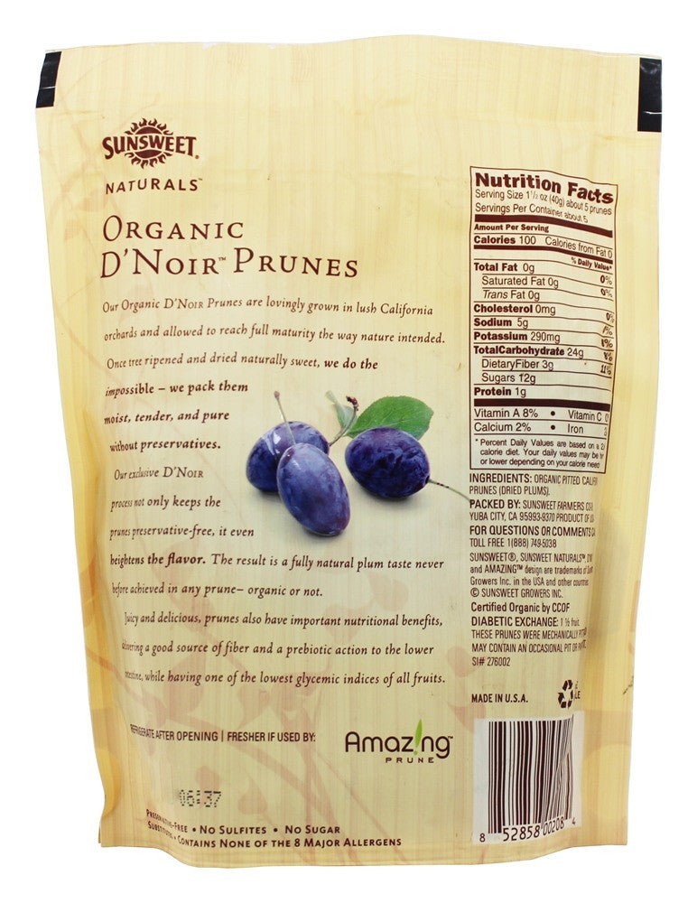 Sunsweet Naturals Prune Organic Dried Fruit  (12x7Oz)-1
