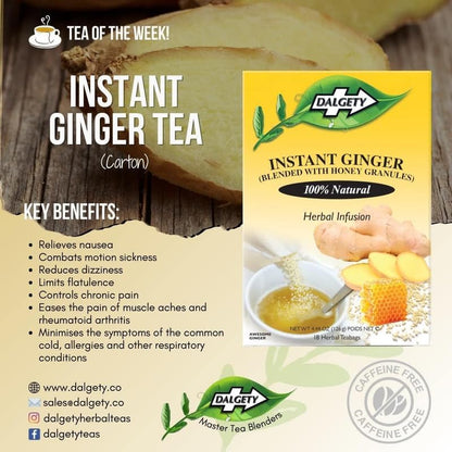 Dalgety Sorrel/Hibiscus & Ginger Herbal Infusion 3x45g Cartons (3 Pack) 100% Natural, Caffeine-Free Tea (Total 54 Teabags); Our Delicious Tea Builds the Immune System, Fights Fatigue & Boosts Energy