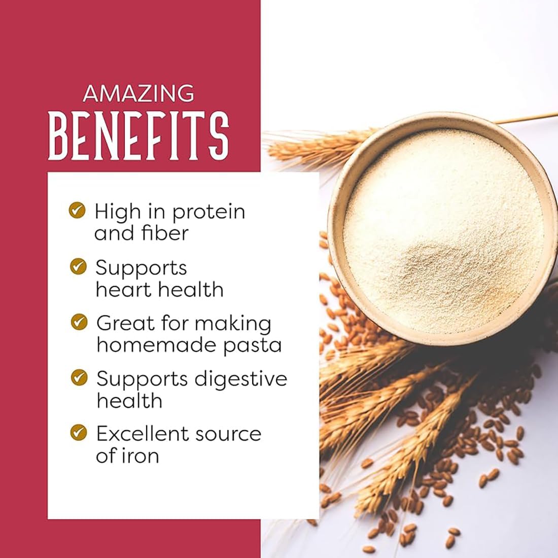 Africa Select 1.5kg Fine Semolina - Smooth Durum Wheat for Semovita, Fufu and Nigerian Cuisine