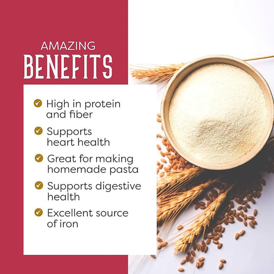 Africa Select 1.5kg Fine Semolina - Smooth Durum Wheat for Semovita, Fufu and Nigerian Cuisine