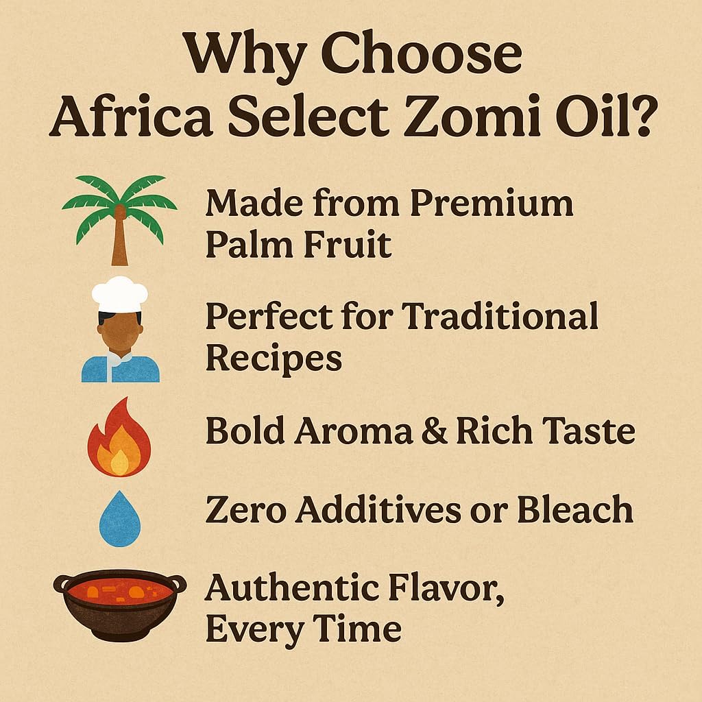 Africa Select Zomi Oil 500ml | No Added Colour | Spiced Palm Oil