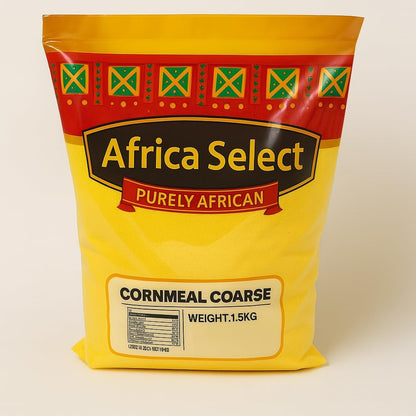 Africa Select 1.5kg Coarse Cornmeal - Traditional Maize Flour for Ugali, Fufu, Caribbean and African Dishes