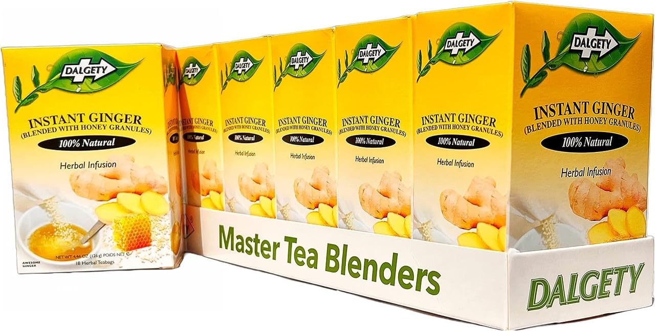 Dalgety Sorrel/Hibiscus & Ginger Herbal Infusion 3x45g Cartons (3 Pack) 100% Natural, Caffeine-Free Tea (Total 54 Teabags); Our Delicious Tea Builds the Immune System, Fights Fatigue & Boosts Energy