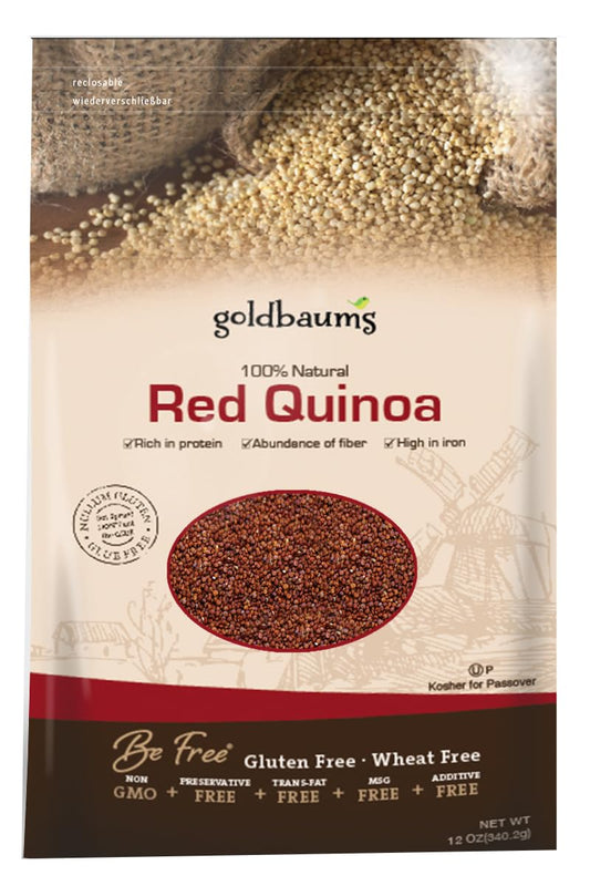Goldbaums -100% Natural -Kosher Certified -Rich in Protein -2 Pack -Quinoa (Red)