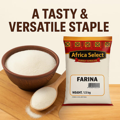 Africa Select Farina 1.5kg | Premium Potato Starch Cereal | Versatile for Traditional Porridge, Baking & Smooth Thickening | Authentic African Ingredient