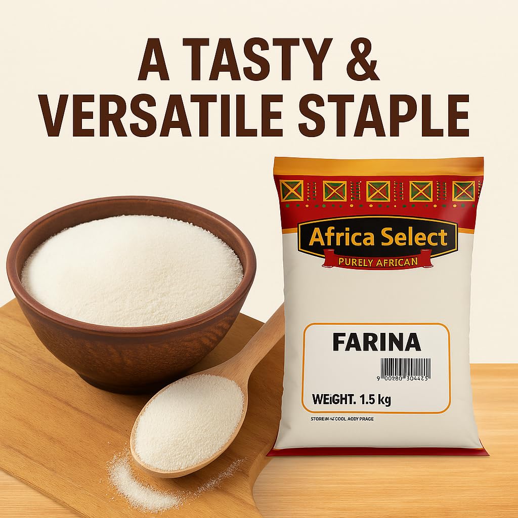 Africa Select Farina 1.5kg | Premium Potato Starch Cereal | Versatile for Traditional Porridge, Baking & Smooth Thickening | Authentic African Ingredient