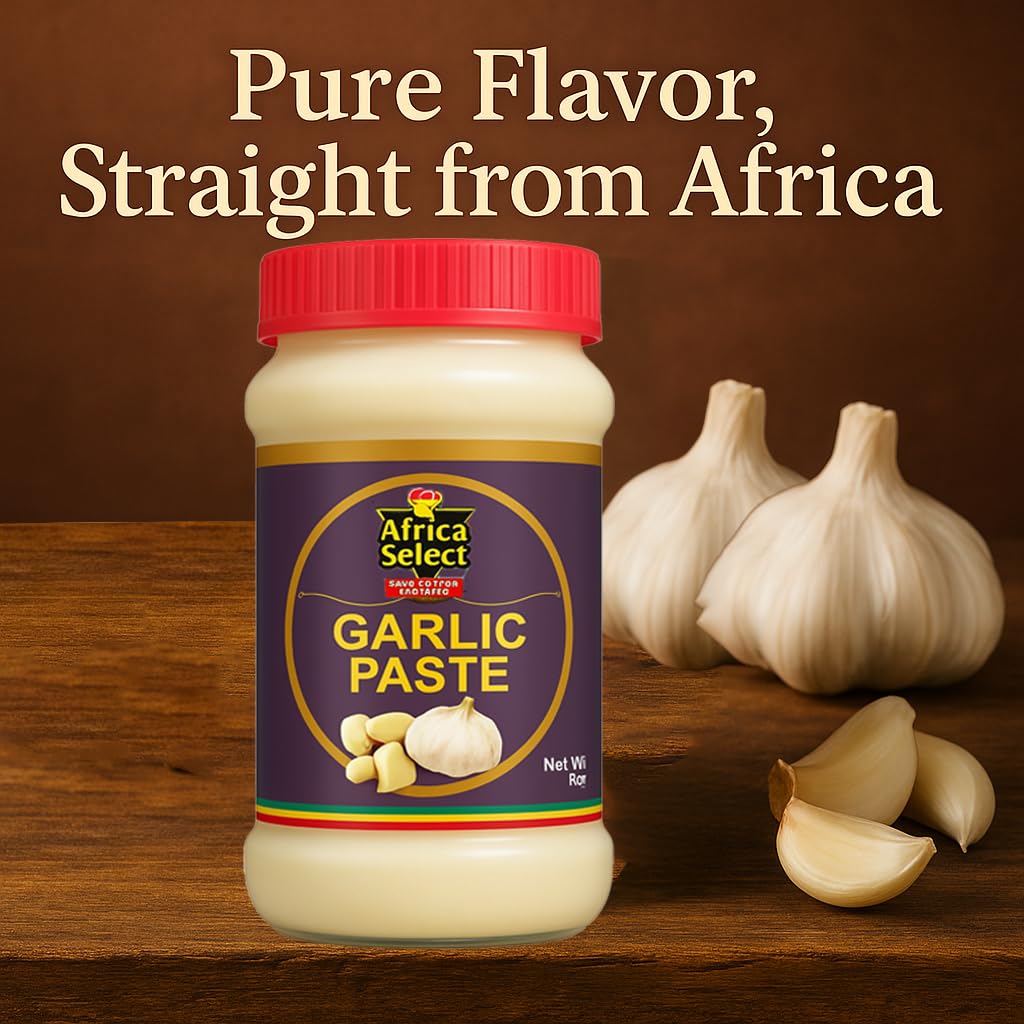 Africa Select Papa's Choice Garlic Paste 1kg | Ready-to-Use Fresh Garlic for Cooking