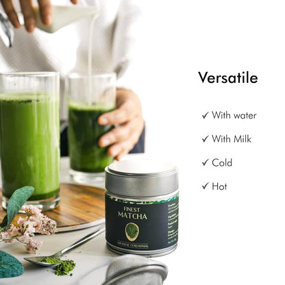 Heapwell Matcha Powder - 50g | High Grade Japanese Premium Green Tea Powder | Great Taste Award Winner | Perfect for Tea, Lattes & Smoothies | Contains L-Theanine & Antioxidants | Vegan & Gluten-Free