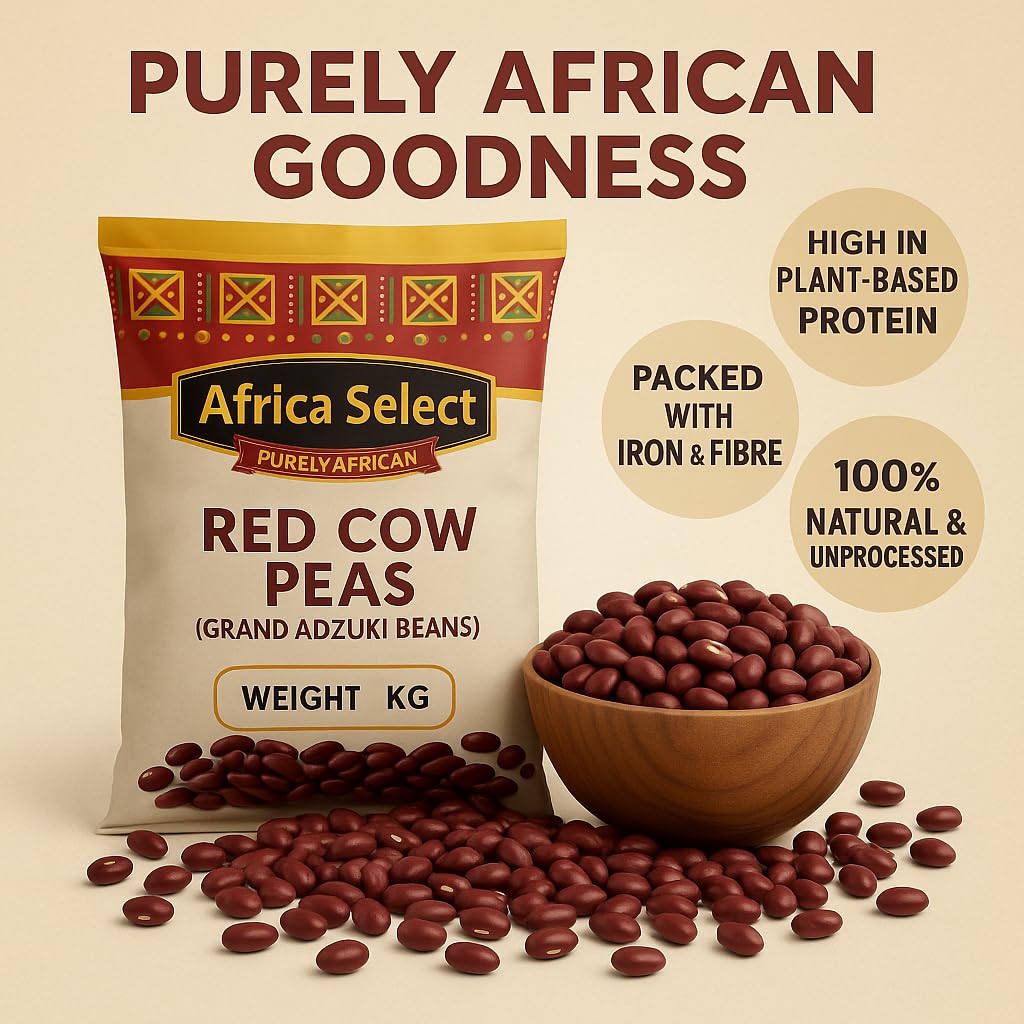 Africa Select Red Cow Peas 1.5kg | Premium Quality Legumes for Stews, Soups & Curries