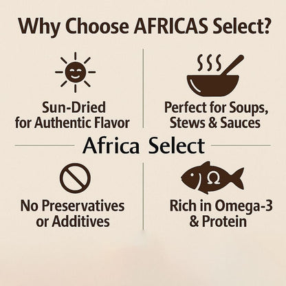Africa Select 2 pack of Dried Barracuda Fillet 2x 80g | Wild-Caught Fish Snack | Rich in Protein | Traditional African Delicacy 160G