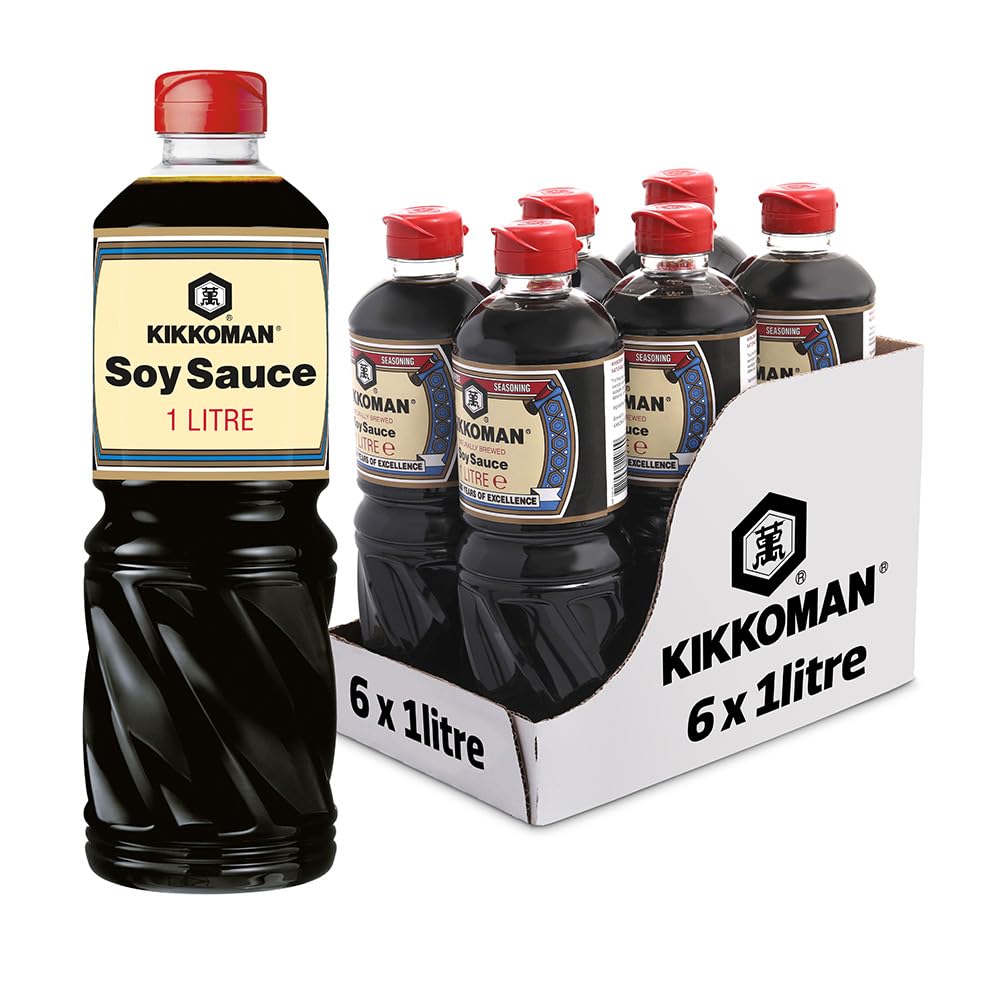 Kikkoman Soy Sauce, 1 Litre, Naturally Brewed